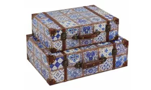 wooden suitcase