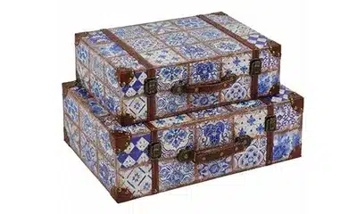 wooden suitcase